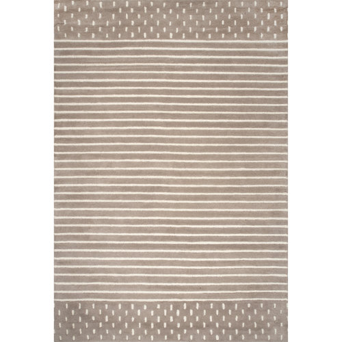 Arvin Olano x Rugs USA Mandia Striped Wool Beige Area Rug & Reviews